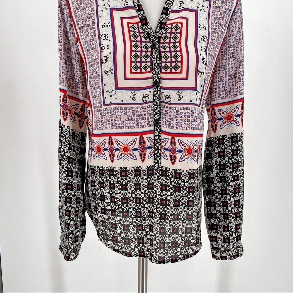 Stitchfix 41 Hawthorn Border Print Button Down Top - image 4